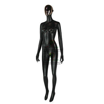 Fiberglass Female Full Body Painting Mannequin with Chrome Changing Faces Shields MAF-F3-0101