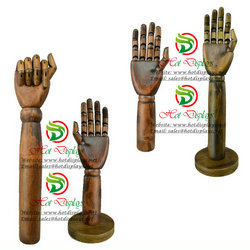Retro Window Display Wooden Standing Hands Fashion Shop Timber Display Hands WH100