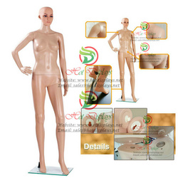China Cheap Plastic Mannequin Female Full Body Cosmetic Model PE Skin Make Up Dummy MAF-F1-PL701