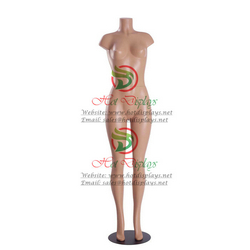 Wholesale Sexy Female Headless Mannequin Stock PE Skin Dummy Big Bust Breast Model with Metal Base MAF-F2-PL101