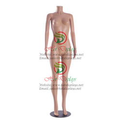 Female Headless Plastic Mannequin Busty Skin Make Up Dummy Stock Cheap Cosmetic Model ​with Metal Base MAF-F2-PL102
