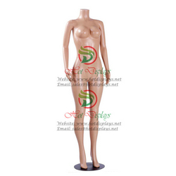 ON SALE Stock Female Headless Plastic Mannequin Busty Skin Cosmetic Model Make Up Dummy with Metal Base MAF-F2-PL103
