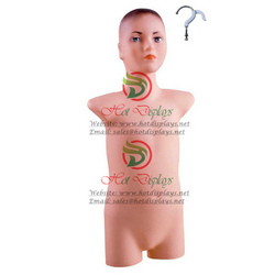 Plastic Children Hanging Mannequin PP Skin Cosmetic Vacuum Form Chrome Hook Kid Make Up Model MAC-H1-PL102