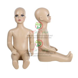 Sitting Kid Full Body Plastic Mannequin PE Skin Children Cosmetic Model China Cheap Make Up Dummy MAC-F1-KD10