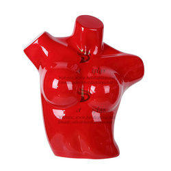 Glossy Female Plastic Painting Mannequin ABS Bra Display Torso Sexy Breast Model Woman Lingerie Underwear Dummy  MAF-H2-L11 Red
