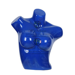 Female Plastic Bra Display Torso ABS Painting Busty Chest Mannequin​ China Hot Sale Ladies Underwear Breast Model MAF-H2-L11 Blue