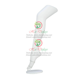 Sexy Woman ABS Shoes Trying Model Painting Female Long Leg Plastic Mannequin Emulate Foot Stocking Display Form with Metal Base MA-W10R Matte White