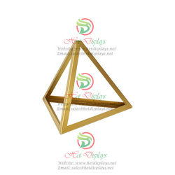 Fashion Shop Golden Display Accessory Triangular Geometry Shape Standing Rack DP-HD31​
