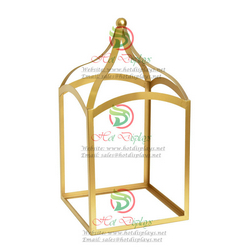 Fashion Shop Golden Display Birdcage​ Cuboid Shape Storage Rack DP-HD32