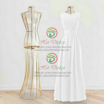 Female Headless Iron Wire Display Model Electroplated Gold Mannequin  FE0184