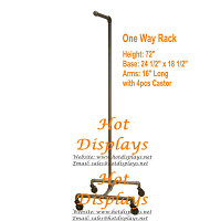 Floor Standing 1-Arm Industrial Waterpipe Clothes Display Rack Powder Coated Garment Rack PR206