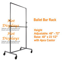 China Factory OEM/ODM Floor Standing 2-Bar Height Adjustable Industrial Waterpipe Clothes Display Rack PR209