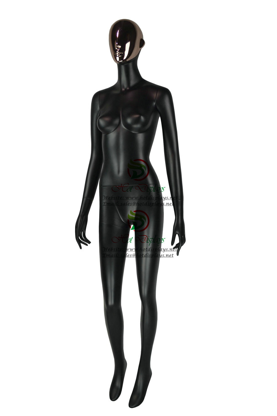 Fiberglass Female Full Body Painting Mannequin with Chrome Changing Faces Shields MAF-F3-0101