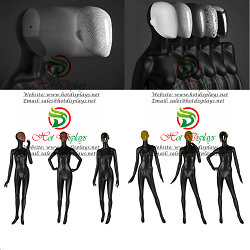 Fiberglass Female Full Body Mannequins with Changing Faces Shields MAF-F3-0100