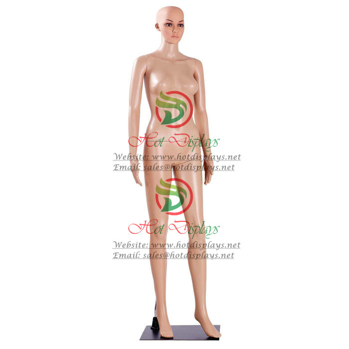 Female Full Body Plastic Skin Mannequin Make Up Dummy Stock Cosmetic Model with Metal Base MAF-F1-PL702
