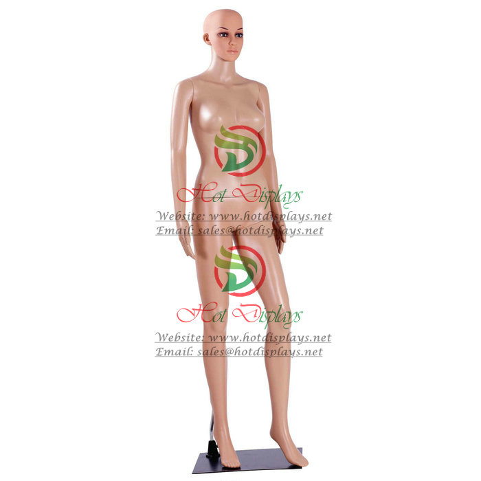Wholesale Cheap Female Plastic Mannequin Full Body Skin Cosmetic Model Stock Dummy with Metal Base MAF-F1-PL704