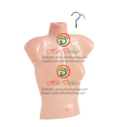 ON SALE PP Plastic Female Mannequin Skin Hanging Vacuum Form Underwear Model with Hook MAF-H2-PL101T