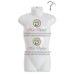 Cheap Plastic Children Mannequin PP White Vacuum Form Hanging Kid Model with Chrome Hook MAC-H2-PL101