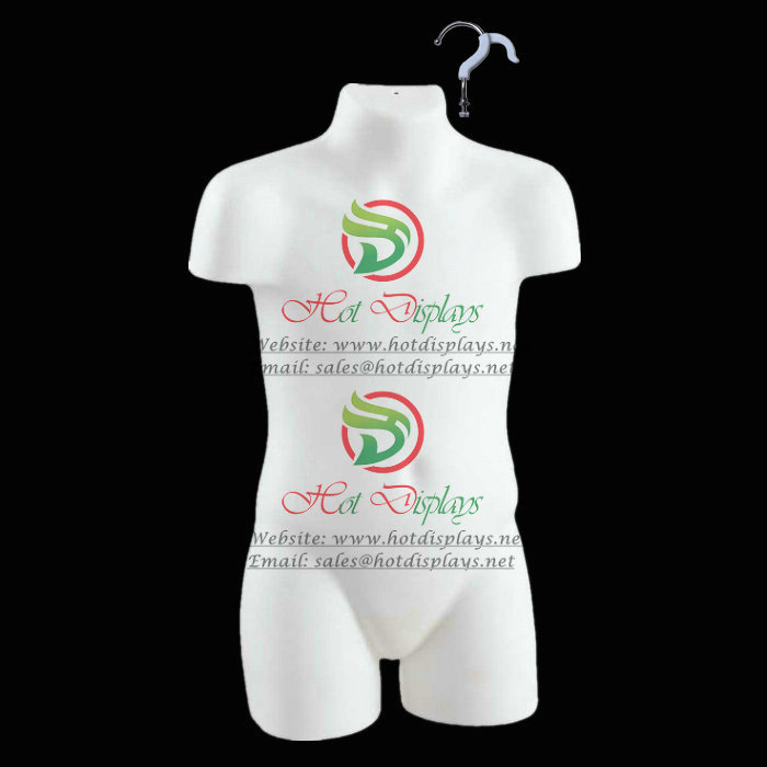 China Factory Wholesale Plastic Teenage Mannequin White Vacuum Form Chrome Hook Hanging Children Model MAC-H2-PL104
