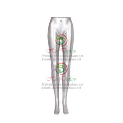 Wholesale Cheap Female ABS Plastic Mannequin Stock Glossy Painting Woman Leg Torso Pants Trousers Dummy MAF-H3-FL1 Silver