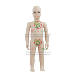 China Wholesale Cheap Kid Full Body Plastic Mannequin PE Skin Children Cosmetic Dummy with Metal Base MAC-F1-KD1