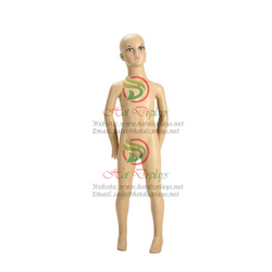 Kid Full Body Plastic Mannequin China Stock PE Skin Children Make Up Dummy with Metal Base MAC-F1-KD7