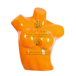 Sexy Female Plastic Painting Mannequin ABS Big Bra Display Torso Busty Breast Model Woman Lingerie Underwear Dummy MAF-H2-L11 Orange