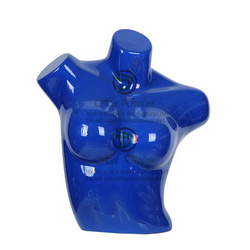 Female Plastic Bra Display Torso ABS Painting Busty Chest Mannequin China Hot Sale Ladies Underwear Breast Model MAF-H2-L11 Blue
