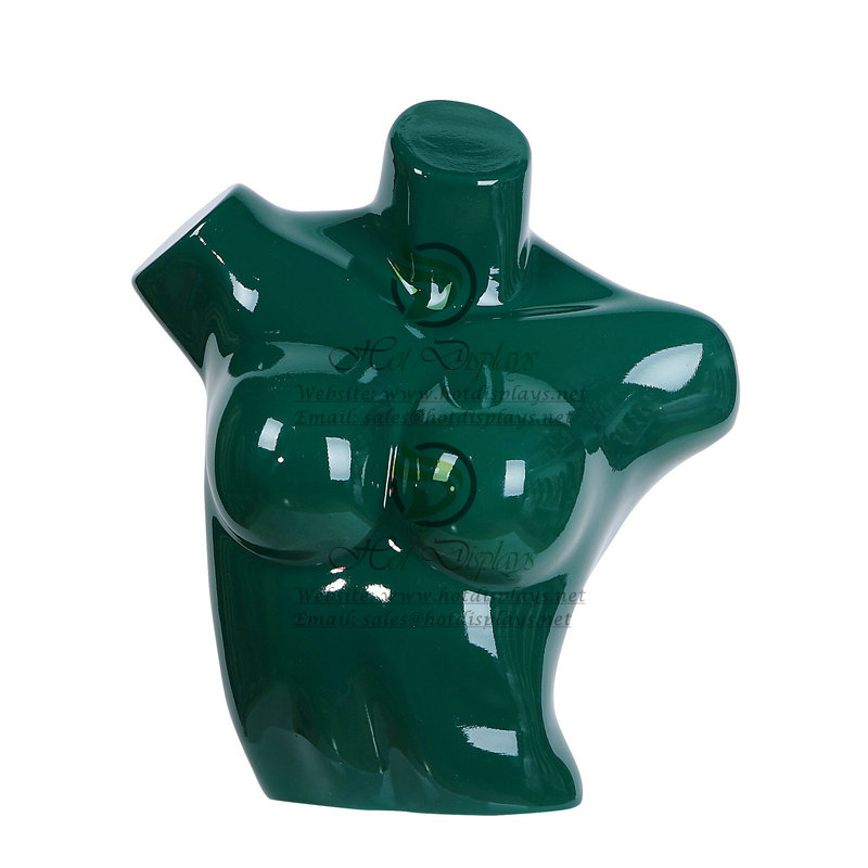 Female Plastic Mannequin ABS Painting Busty Bra Display Torso China Stock Cheap Woman Underwear Breast Model MAF-H2-L11 Green