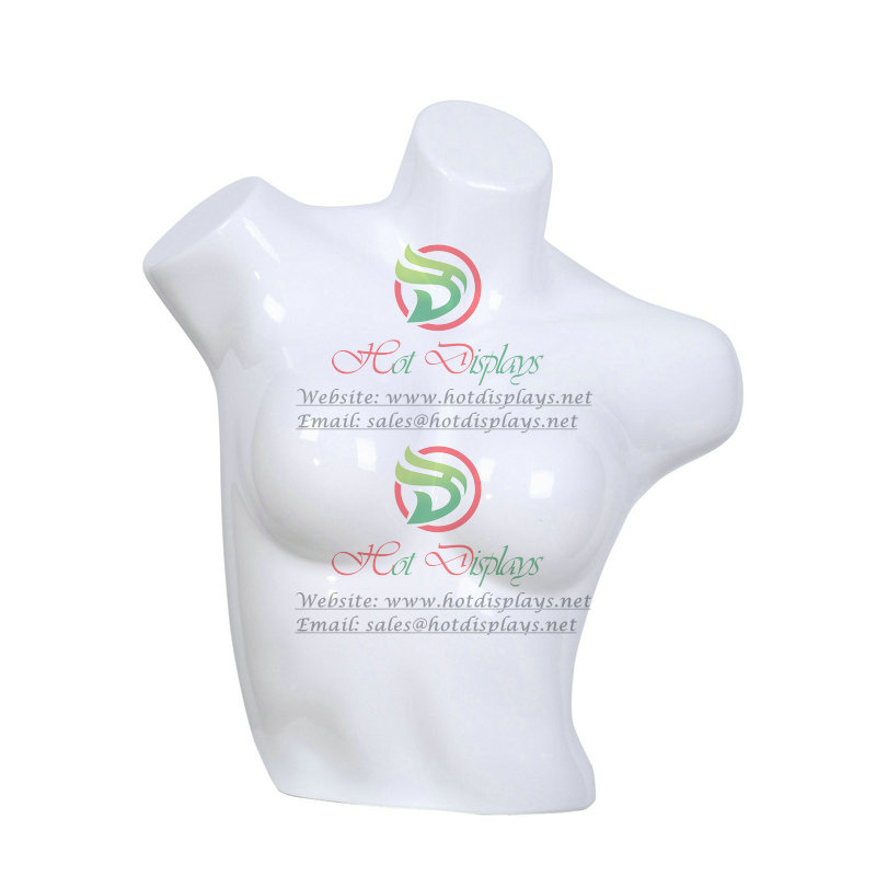 China Cheap Female Bra Display Torso ABS Painting Chest Plastic Mannequin Stock Woman Bust Underwear Dummy MAF-H2-L11 White