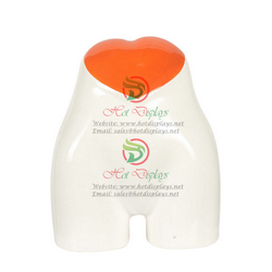 Wholesale Female Underwear ABS Glossy Painting Plastic Mannequin Cheap Sexy Ladies Briefs Model Hip Display Lingerie Torso MAF-H4-L16 Orange Heart