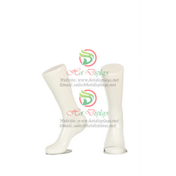 Glossy Painting Plastic Female Sport Leg Mannequin Stand Emulate Foot Ankle Socks Display Form ABS Ladies Shoes Trying Insert Dummy MA-FT5R White