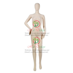 Flocking Female Fubll Body Plastic Mannequin Wholesale Abstract Widow Display Model China Cheap ABS Ladies Dummy MAF-F1-J06 Khaki