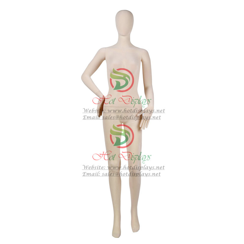 Flocking Female Fubll Body Plastic Mannequin Wholesale Abstract Widow Display Model China Cheap ABS Ladies Dummy MAF-F1-J06 Khaki