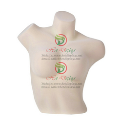 Plastic Female Busty Breast Mannequin Big Chest Lingerie Bra Display Torso Wholesale Flocking Ladies Underwear Model MAF-H2-L11 Khaki