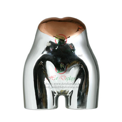 Chrome Female Underwear Plastic Mannequin ABS Ladies Briefs Model Cheap Sexy Hip Display Lingerie Torso with Heart Shape Top MAF-H4-L16 Rose Gold