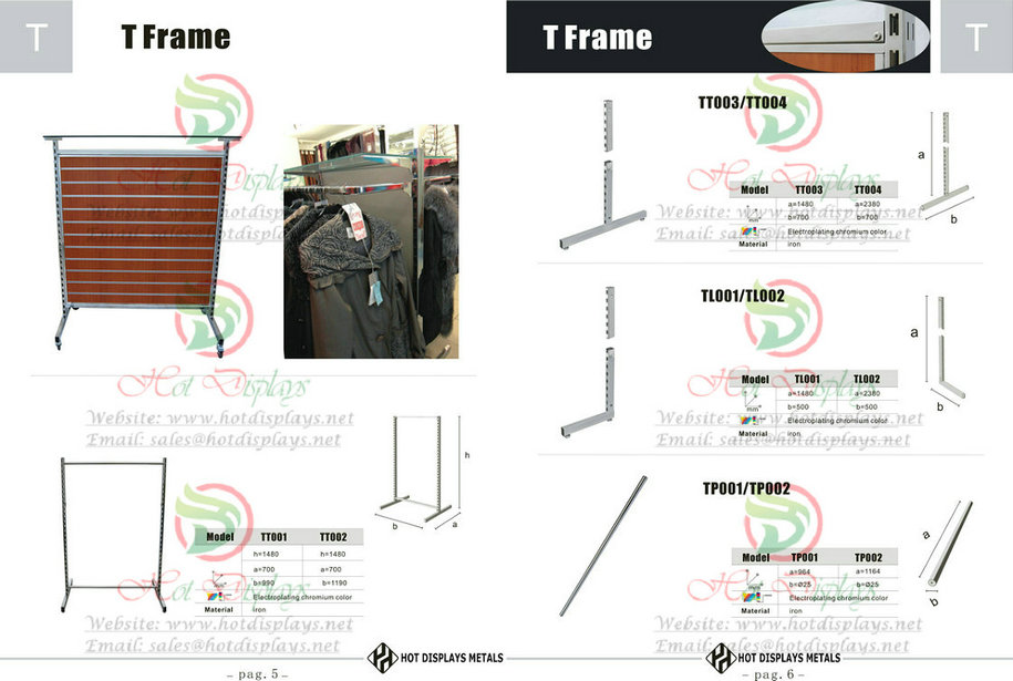 Custom Store Fixtures Clothes Racks Display Shelves in Rusia Ukraine Poland Czech Slovakia P5 T Frame