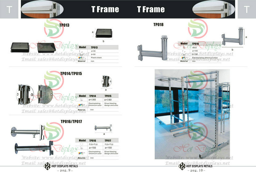 Custom Store Fixtures Clothes Racks Display Shelves in UK Britain England Scotland Wales Ireland P9 T Frame