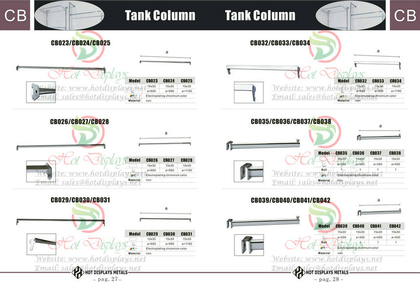 Custom Store Fixtures Clothes Racks Display Shelves in Bangladesh India Pakistan Timor-Leste Nepal P27 Tank Column