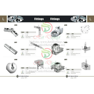 China Stock Stainless Steel Store Fixtrures Iron Clothes Racks Display Shelves Aluminum Connectors Accessories P157 Fittings