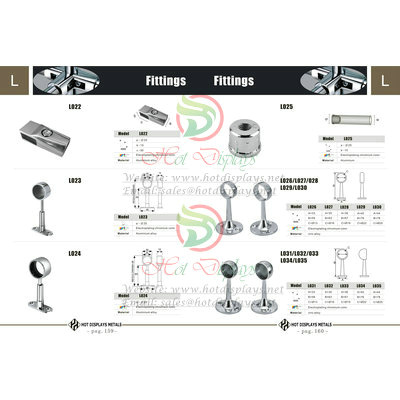 China Wholesale Stainless Steel Store Fixtrures Iron Clothes Display Racks Aluminum Connectors Accessories P159 Fittings