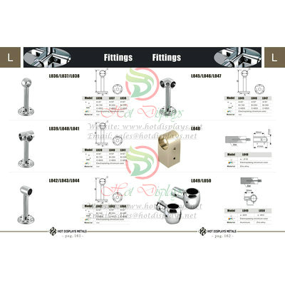 Custom Stainless Steel Store Fixtrures Iron Clothes Display Racks Aluminum Base Connectors Accessories P161 Fittings