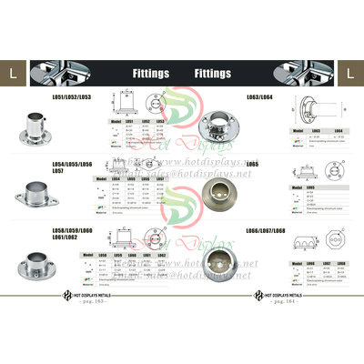 Custom Iron Store Fixtrures Stainless Steel Clothes Display Racks Aluminum Base Connectors Accessories P163 Fittings