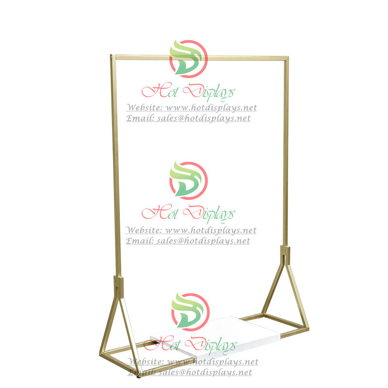 China ON SALE Floor Standing Garment Rack Fashion Shop Clothes Display Rack Modern Heavy Coat Hanger with Shoes Storage Wood Shelf DP-HD15