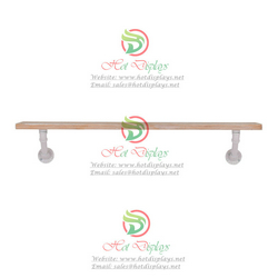 Wall Mounted White Industrial Waterpipe Clothes Rack with New Zealand Timber Top DP-WG02