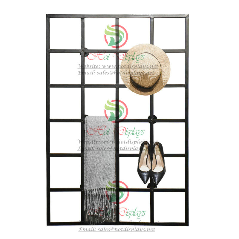 Wall Mounted Square Tubing Clothes Rack Accessories Display Shelf DP-JH02