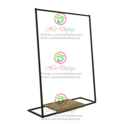 Floor Standing Single Bar Clothes Rack with Timber Shoes Display Shelf DP-JH10