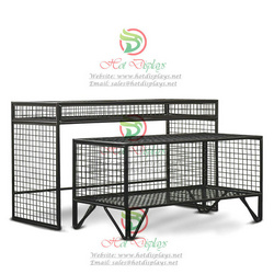 Floor Standing Simple Nesting Tables Clothes Display Shelves with Storage Cabinet DP-SX10