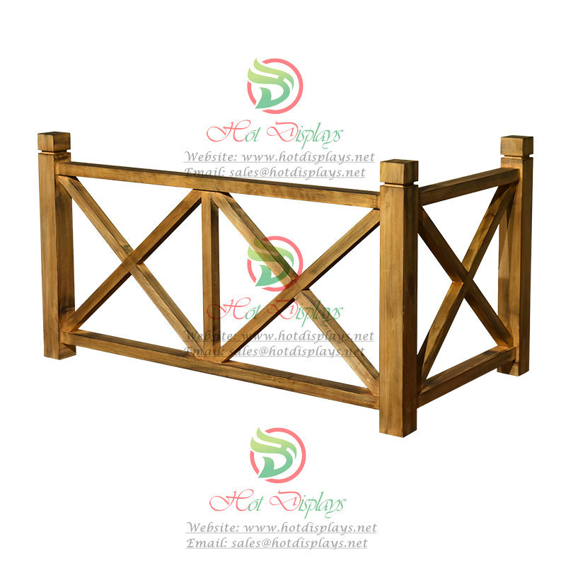Retro Floor Standing Clothes Rack with Timber Frame Simple Screen and Fence DP-FX59