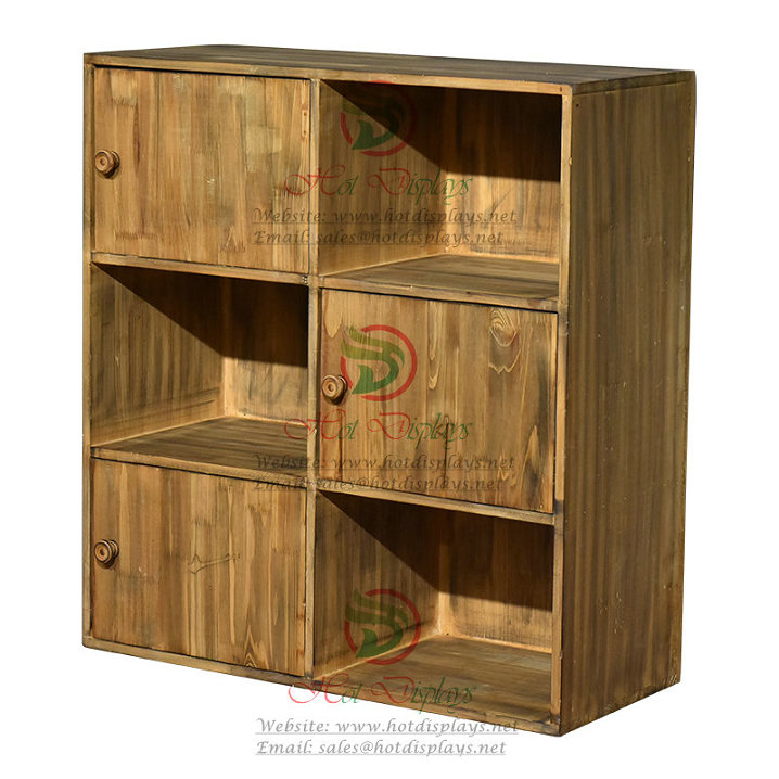 Retro Floor Standing Clothes Rack with Timber Frame Shoes Canibets Book Shelves DP-FX62